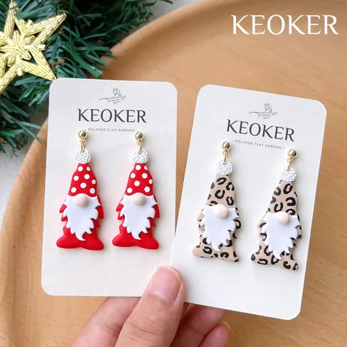 Miniatura 7 de KEOKER Cortadores de arcilla navideña, cortadores de arcilla polimérica de invierno para hacer aretes, cortadores de aretes de arcilla navideña