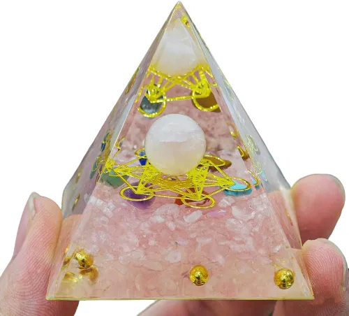 Miniatura 15 de Generador de energía de cristal natural de 2 pulgadas, pirámide de chakras, pirámide, pirámide, herramienta de meditación de yoga, para decoración