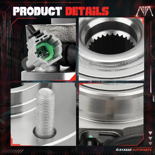 Miniatura 4 de 515065 [4WD/AWD solamente, 6 lengüetas, paquete de 2] Conjunto de cojinete de cubo de rueda delantera con ABS para Frontier/Xterra 2005-2015, 2