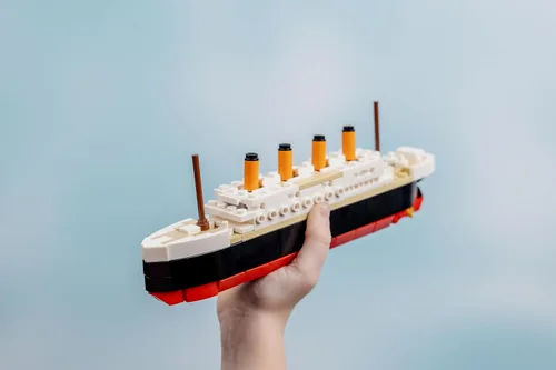 Miniatura 7 de Brick Loot Titanic - Juego de construcción – Kit de modelo de barco compatible con LEGO de 217 piezas, mini ladrillos de bricolaje 3D rompecabezas