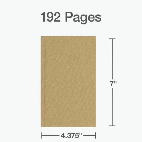 Miniatura 3 de Boorum & Pease Cuaderno de bolsillo, 4.13 x 7 pulgadas, rayado universitario, 192 hojas, beige (6559EE)