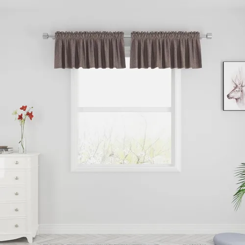 Miniatura 40 de UPOPO Cortinas de Niveles Beige Sobre Fregadero con Textura de Lino para Ventana de Cocina de 16 Pulgadas de Largo Caravana Privacidad Pequeñas