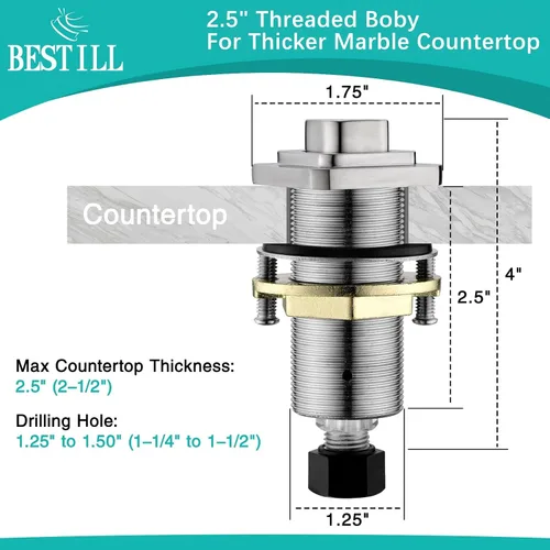 Miniatura 5 de BESTILL Kit de interruptor de aire para triturador de basura, certificado UL, botón inalámbrico de 3.6 pulgadas de largo, interruptor cuadrado
