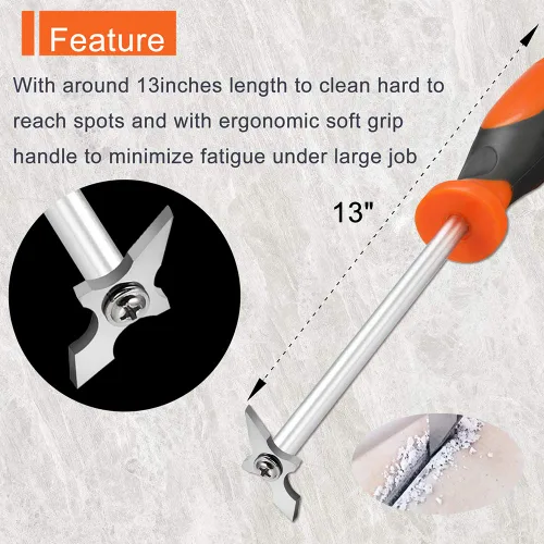 Miniatura 5 de Herramienta de eliminación de lechada, herramienta de eliminación de calafateo, limpiador de lechada, raspador, cepillo de fregador, cepillo