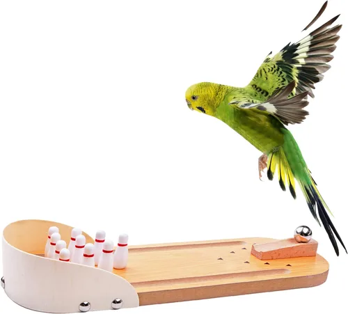 Miniatura 5 de Set de Mini Juego de Bolos de Mesa - Tablero de Madera de Mesa Mini Arcade de Escritorio Pequeña Pista de Tiro de Bolos Gadgets de Alivio de Estrés