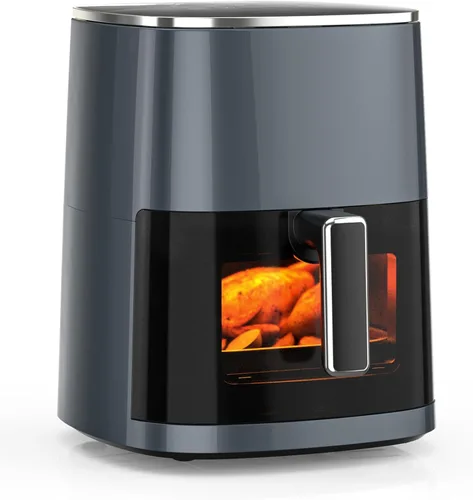 Miniatura 9 de Sweetcrispy Freidora de aire de 6QT con ventana, horno de freidora de aire cuadrado 12-en-1 para la familia, tecnología de aire rápido de 400°F