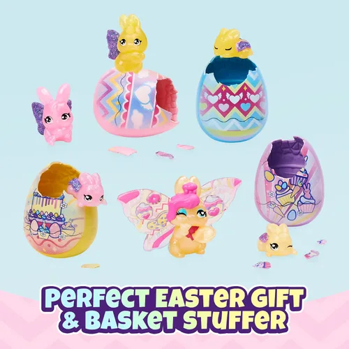 Miniatura 3 de Hatchimals CollEGGtibles, canasta de juguetes de primavera familiar con 6 personajes de conejos, juguetes para niñas de 5 años en adelante Morado