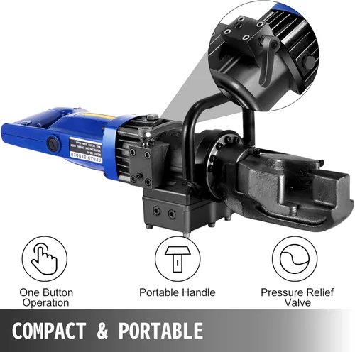 Miniatura 6 de Happybuy Dobladora de barras de refuerzo hidráulica eléctrica, dobladora eléctrica portátil de 900 W, dobladora de hasta 5/8 pulgadas #5 0.157-0.630