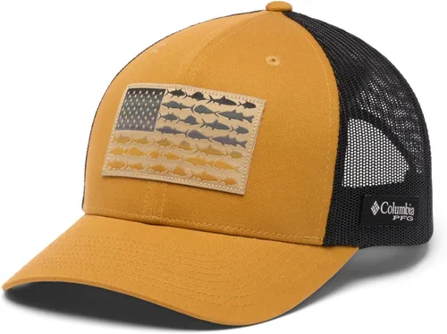 Miniatura 1096 de Columbia - Gorra de malla con bandera con árboles unisex para adultos, corona alta