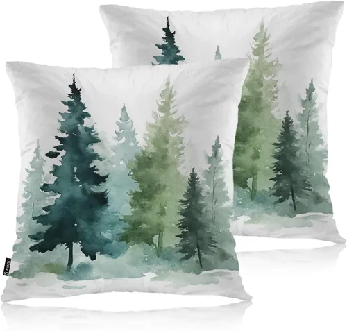 Miniatura 20 de Swono Raven - Juego de 2 fundas de almohada cuadradas de 18 x 18 pulgadas, diseño de pájaro salvaje, cuervos negros en rama de árbol, para el hogar