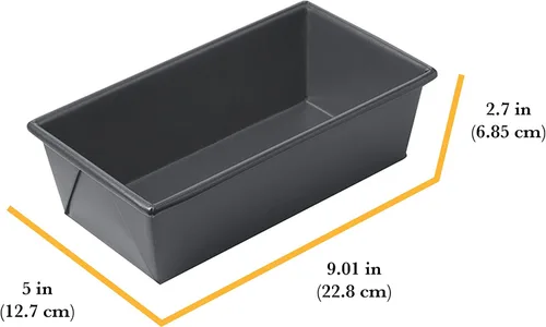 Miniatura 2 de Chicago Metallic Sartén profesional de 1 libra no Stcik, perfecta para pasteles de libra, pasteles de carne y mucho más. Mide 8.5 x 4.5 pulgadas