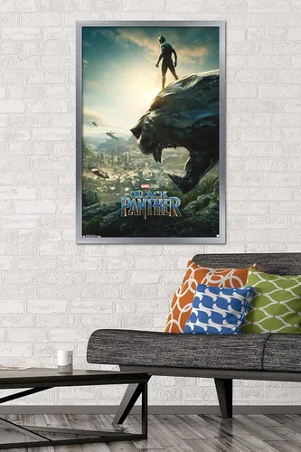 Miniatura 2 de Trends International Marvel Cinematic Universe - Póster de pared de una hoja de Black Panther Monument, 14.725 x 22.375 pulgadas, versión enmarcada