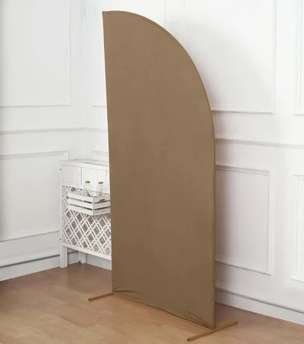 Miniatura 162 de Efavormart - Juego de 4 fundas de elastano beige para arco de media luna, fundas de telón de fondo Chiara de 2.5 pies a 7 pies para escenarios