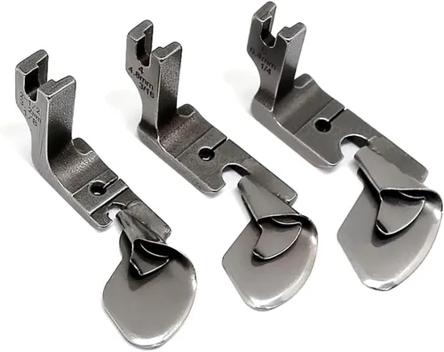 Miniatura 2 de 3 piezas de máquina de coser curvada con dobladillo para pie, tubo de tracción, falda de gasa de seda compatible con Brother, JUKI, Singer, etc