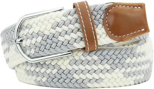 Miniatura 43 de Mixed Color Woven Stretch Braided Belts for Men and Women Fashion Elastic Belts
