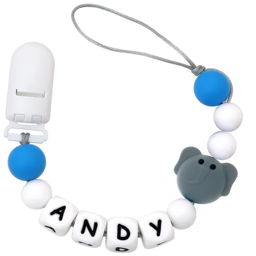 Clip de chupete personalizado con nombre, clip de cadena personalizado para regalo de baby shower