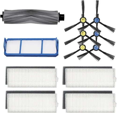 Miniatura 16 de Rodillo principal cepillo de goma cepillos laterales Accesorios Kits compatibles para ILIFE A7 A9S X785 X750 X800 Robot Aspirador Piezas de repuesto