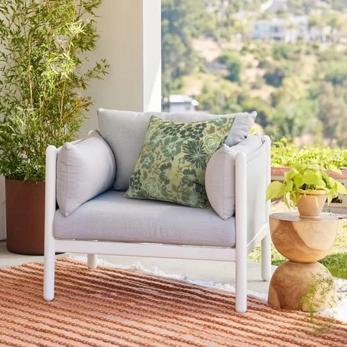 Miniatura 55 de Juego de 2 almohadas para exteriores de 16 x 16 pulgadas, repelentes al agua con interiores, para muebles de patio, hogar, jardín, geometría bohemia