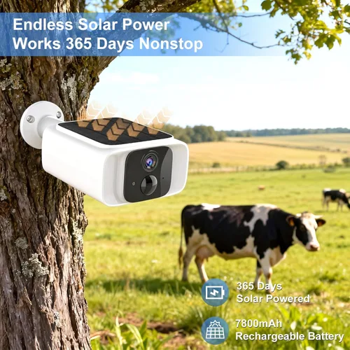 Miniatura 4 de Cámara de seguridad celular 4G LTE inalámbrica para exteriores, datos ilimitados gratuitos de 365 días, sin WiFi, cámara de seguridad alimentada por