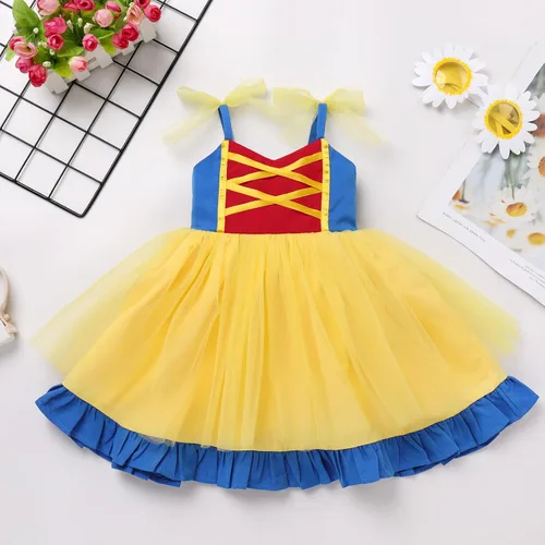 Miniatura 5 de IDOPIP Baby Girls Halloween Tutu Dress Shiny Spider Bat Princess Birthday Party Dresses Ruffle Tulle Bowknot Dress up Costume