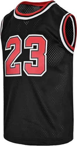 Miniatura 2 de Sudadera de baloncesto para hombre #23 sin mangas clásica de los 90's Hip Hop Retro Jersey bordado camisa regalo negrorojo S-XXL