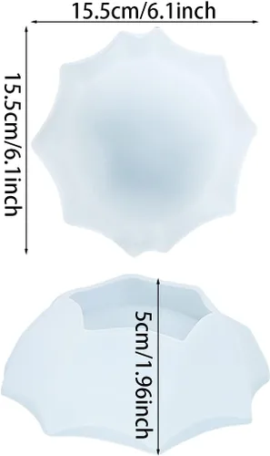 Miniatura 6 de Moldes de silicona para platos de diez esquinas para fundición de resina, moldes de bandeja de platos pequeños, molde de resina epoxi