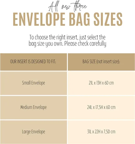 Miniatura 2 de Divitize Premium Purse Organizer fits Envelope Purse Organizer, for Large Envelope Bag Insert, Medium Envelope Bag Insert, Handmade 2mm Felt Snug