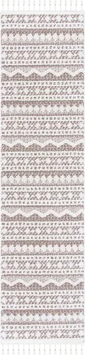 Miniatura 3 de SAFAVIEH Tapete grueso marroquí con borlas, 2 pies 2 pulgadas x 9 pies, color marfil y beige, no desprende pelusa y de fácil cuidado, 0.75 pulgadas