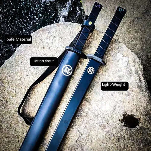 Miniatura 5 de Espada de anime japonés Samurai Pu de 32 pulgadas, espada de anime ninja Katana juguete para adolescentes, adultos, jugar, esgrima, diversión