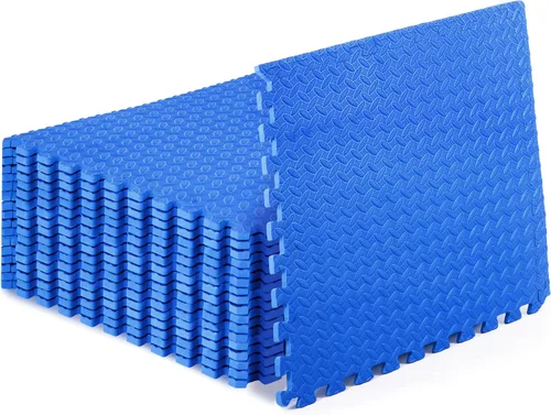 Miniatura 11 de ProsourceFit Tapete de ejercicio de rompecabezas de ½ pulgada, azulejos de espuma EVA entrelazados para gimnasio en casa, tapete