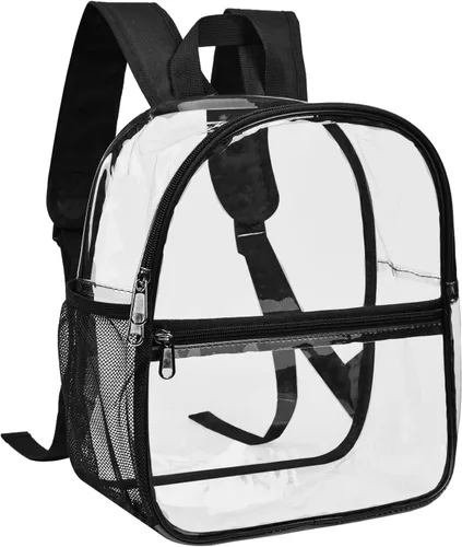 Miniatura 3 de USPECLARE Clear Backpack for Stadium Approved 12×6×12, Water proof Clear Bag for Stadium Events and Concert Work Sport EventBlack