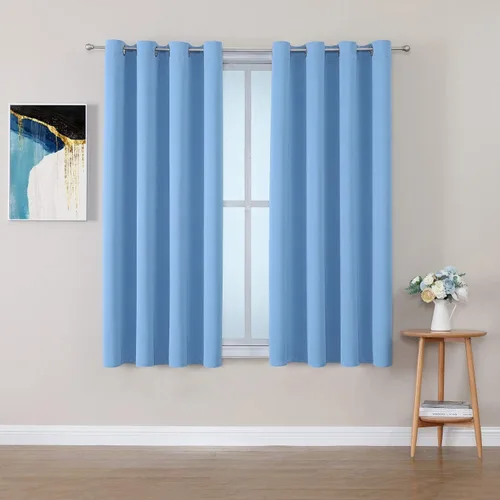 Miniatura 132 de ChrisDowa - Cortinas de cenefa pequeñas para cocina, cortinas cortas con ojales y aislamiento térmico para oscurecer la sala y habitación