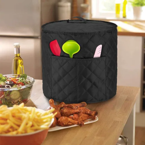 Miniatura 7 de LUXJA Cubierta antipolvo compatible con olla instantánea de 6 cuartos de galón, funda de tela con bolsillos para olla instantánea