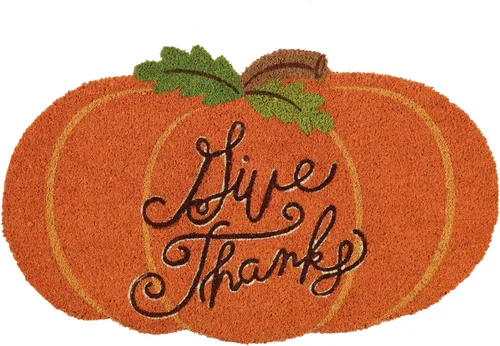 Miniatura 10 de DII Felpudo de bienvenida al aire libre de fibra de coco natural para Acción de Gracias y otoño, decoración de porche, 17 x 29 pulgadas, dar gracias