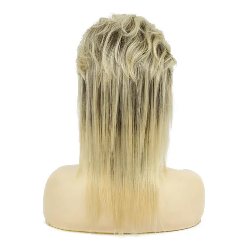 Miniatura 4 de Swiking Pelucas negras de salmonete para mujer, rizado hasta el hombro, pelo esponjoso de los años 70 y 80, Rocker Party Cosplay Pelucas sintéticas
