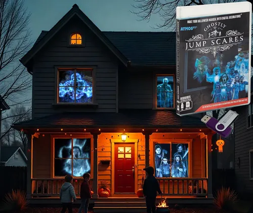 Miniatura 12 de AtmosFX® Spooky Halloween Hollusion Vol 1 Decoración digital en USB Incluye 8 efectos de video Atmosfx para Hallloween
