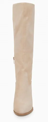 Miniatura 2 de Coutgo Botas altas de gamuza sintética para mujer, con cremallera lateral, tacón grueso, elásticas, botas de invierno