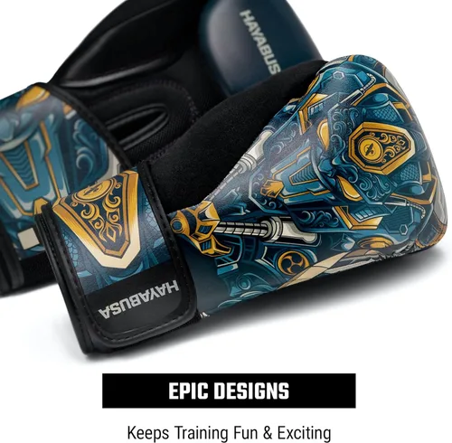 Miniatura 4 de Hayabusa Guantes de boxeo épicos para niños y niñas S4 Azul (Machine Blue)