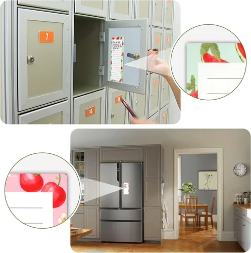 Miniatura 6 de Joyberg Paquete de 4 Blocs de Notas Magnéticos para Refrigerador, Bloc Magnético de Lista de Compras para Refrigerador, Bloc Magnético de Lista