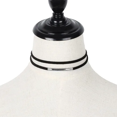 Miniatura 5 de Collar negro gargantilla de terciopelo collares de moda punk joyería para mujer