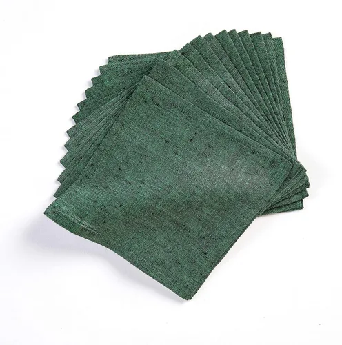 Miniatura 27 de Solino Home Servilletas de cóctel de lino negro Chambray de 6 x 6 pulgadas, servilletas de tela de lino 100% puro, juego de 12 servilletas cuadradas