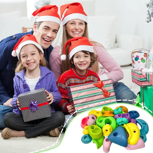 Miniatura 9 de 32 piezas de pared de escalada en roca para niños, soportes de escalada de pared de roca, kits de agarre de pared para escalada de adultos con 32