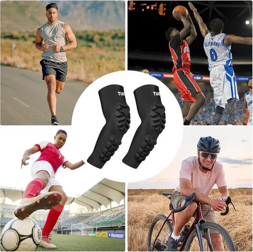 Miniatura 6 de Mangas de brazo acolchadas con protección a prueba de golpes para el codo y antebrazo, para fútbol, baloncesto, voleibol y fútbol, pack de 2
