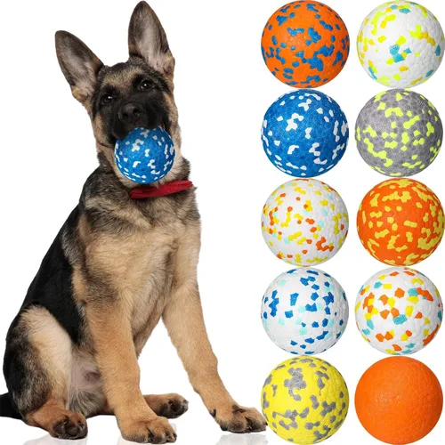 Miniatura 8 de Lenwen Pelotas de tenis para perros, 10 unidades, para masticadores agresivos, interactivas para el aburrimiento de cachorros grandes, medianos