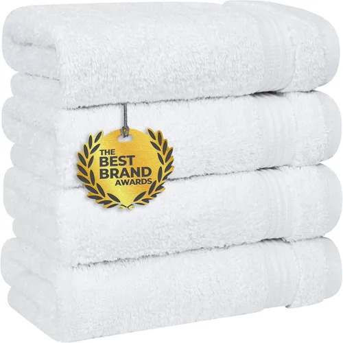 Miniatura 121 de Cotton Paradise - Juego de 4 toallas de mano para baño, 100% algodón turco, toallas suaves y absorbentes para la cara, toallas de mano color gris