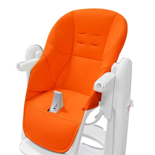 Miniatura 10 de LAFANDE Fundas para silla alta para bebé, cojín para silla de comedor de bebé, funda de piel sintética con acolchado para silla de comedor Peg Blanco
