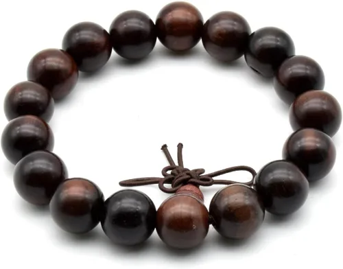 Miniatura 17 de Zen Dear Brazalete y collar de meditación Mala, para cultura budista y oración busita, cuentas de Buddha, unisex, palisandro natural