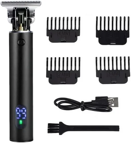 Miniatura 49 de Cortadora de pelo profesional para hombres y mujeres, inalámbrica, recargable, recortadora de pelo, kit de aseo de corte de cuerpo de metal