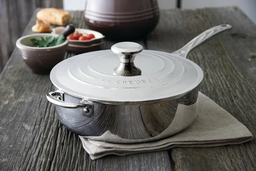 Miniatura 4 de Le Creuset Sartén de acero inoxidable de tres capas, 3 cuartos de galón.