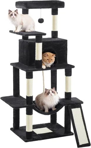 Miniatura 11 de Cat Craft Cat Tree - Torre para gatos de 63 pulgadas para gatos de interior, árbol de gato de varios niveles para gatos grandes, 20 libras + torre